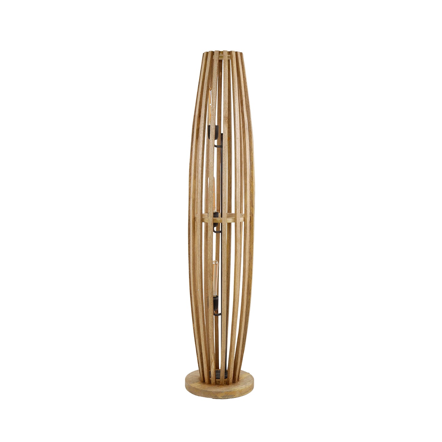Vloerlamp 3L orbit L / Massief mango naturel