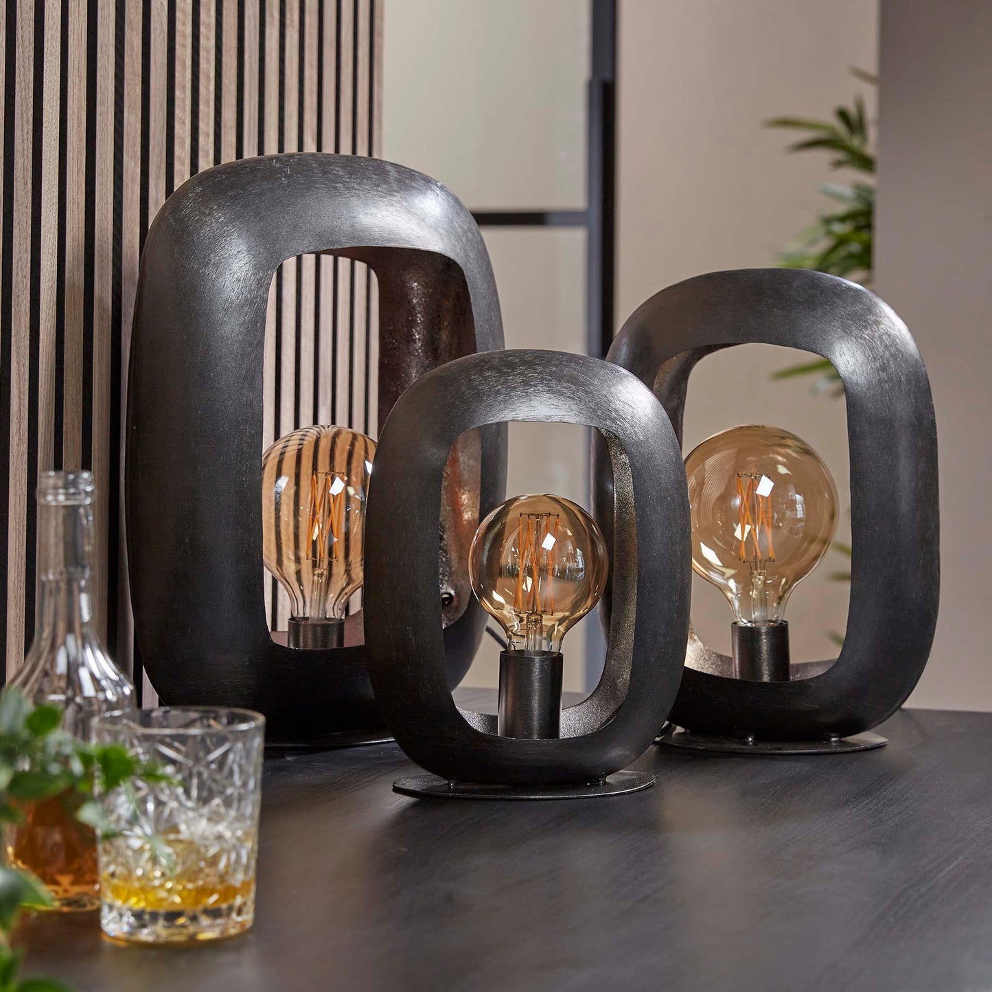 Tafellamp Arch XL / Zwart nikkel