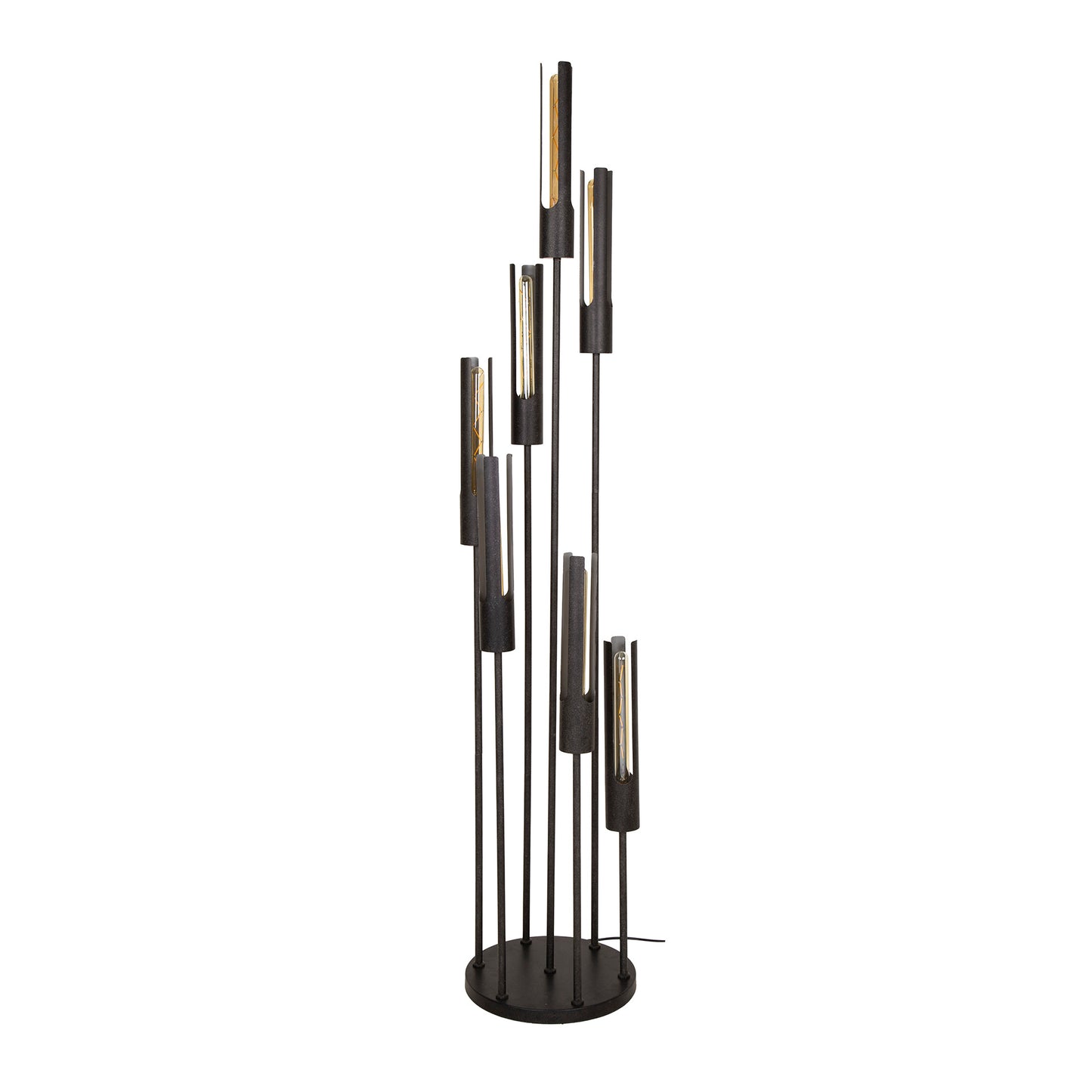Vloerlamp 7L getrapt tube / Artic zwart