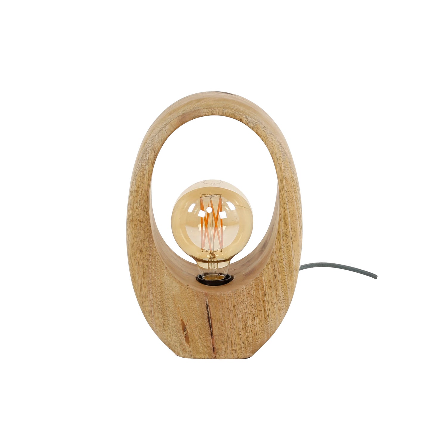 Tafellamp 1L Arch wood / Massief mango naturel