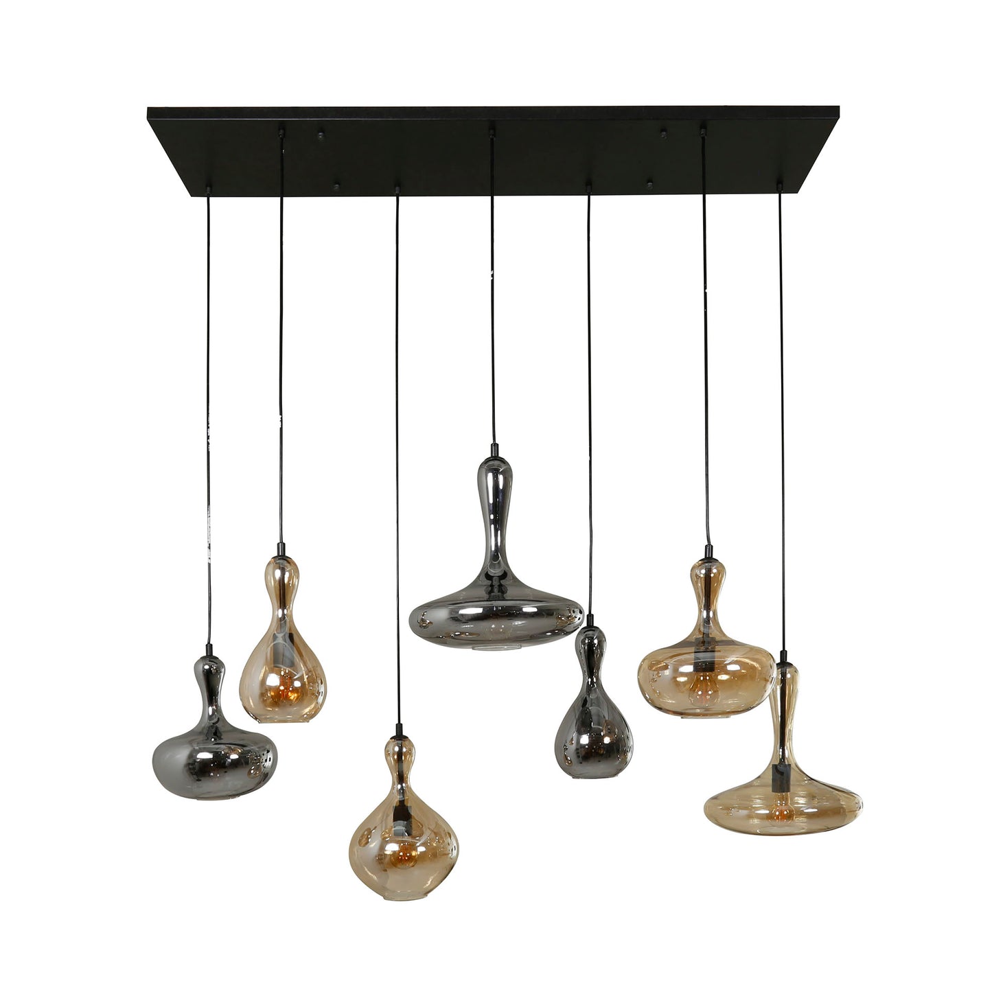 Hanglamp 4+3 karaf / Artic zwart