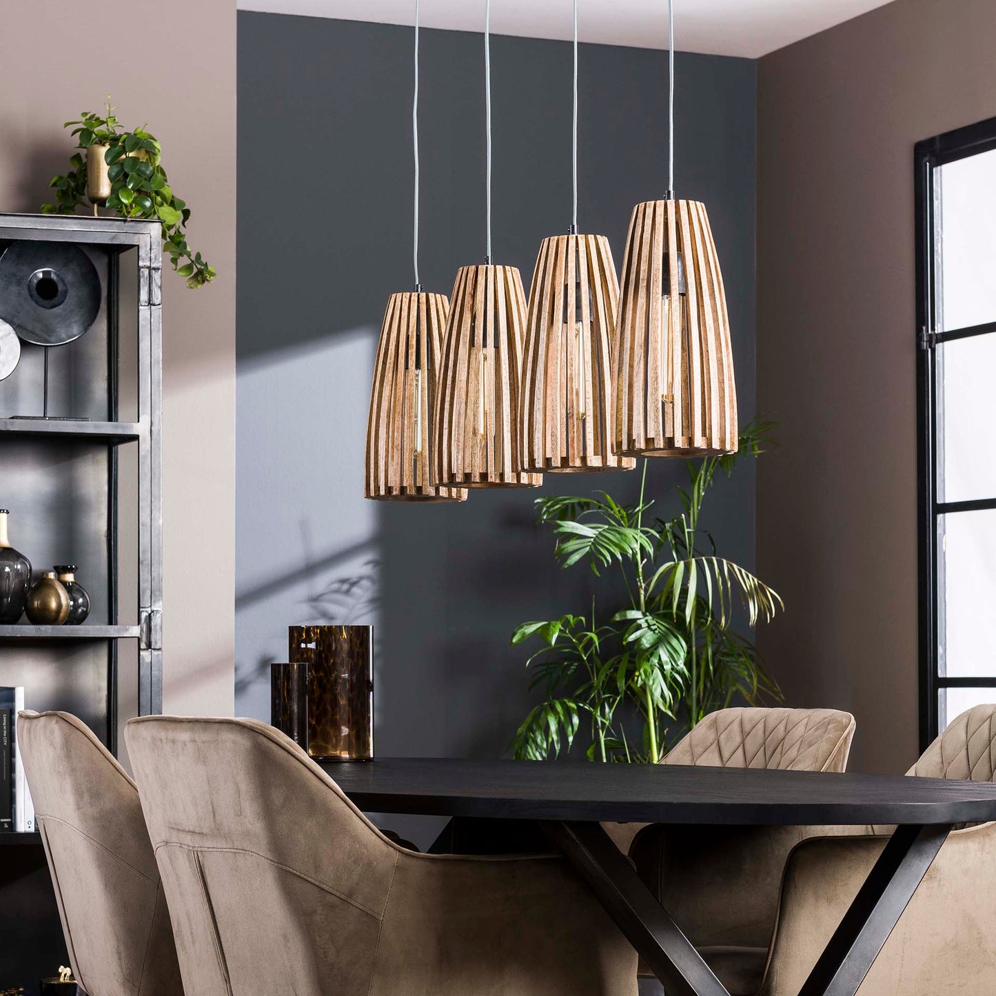 Hanglamp 4L launch / Massief mango naturel