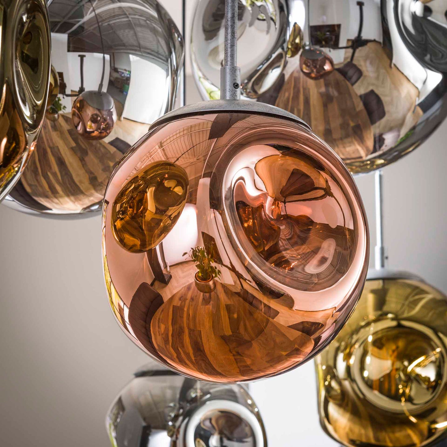 Hanglamp 4+3 stellar / Oud zilver