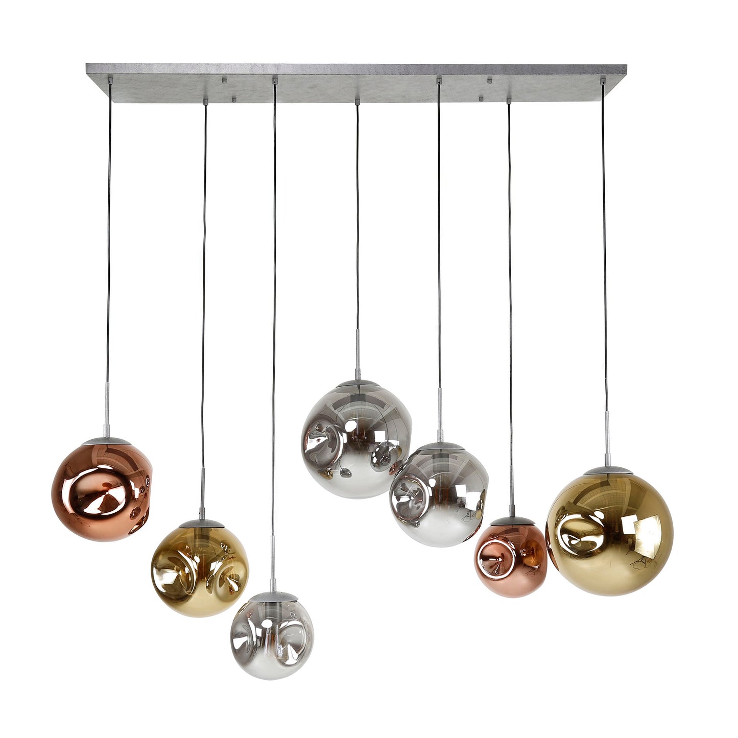 Hanglamp 4+3 stellar / Oud zilver