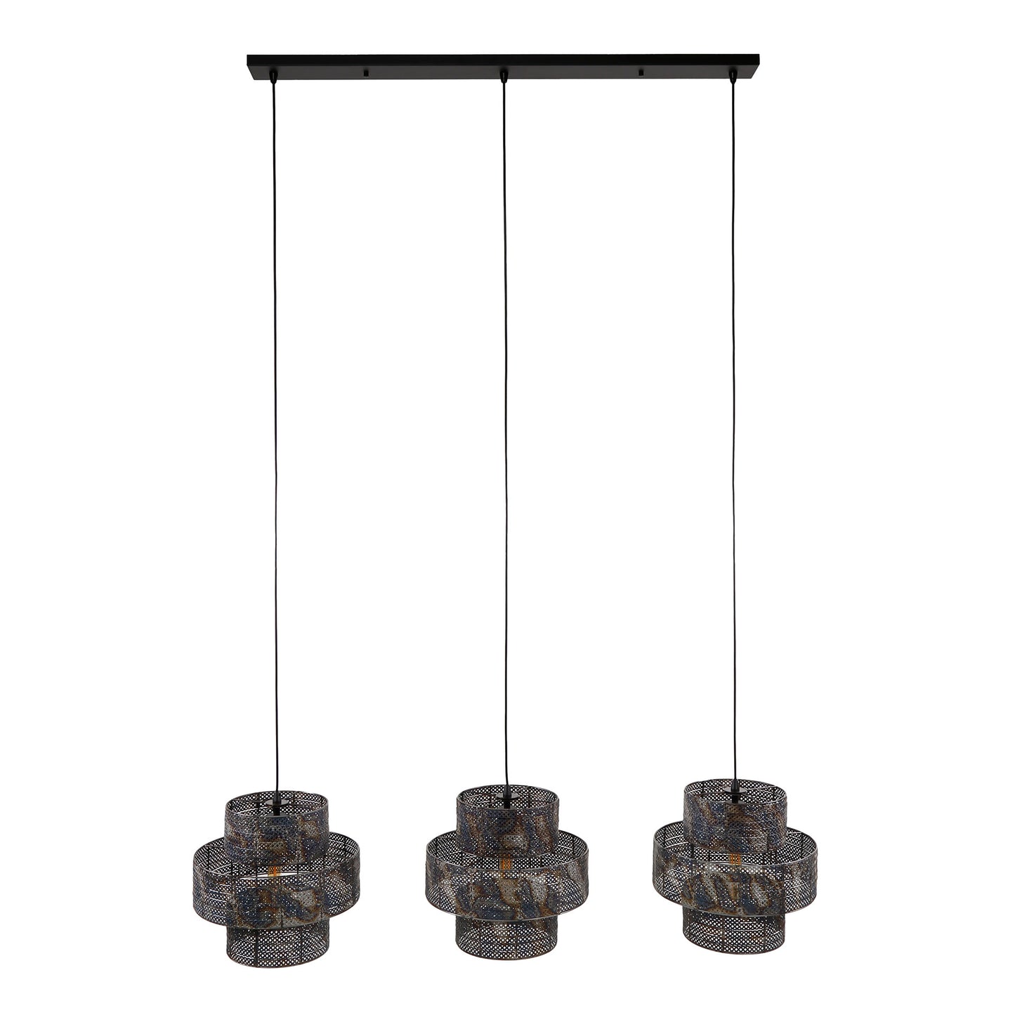 Hanglamp 3L lantern / Zwart bruin