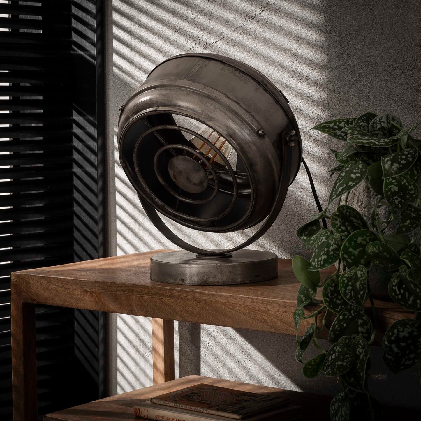 Tafellamp beam / Oud zilver
