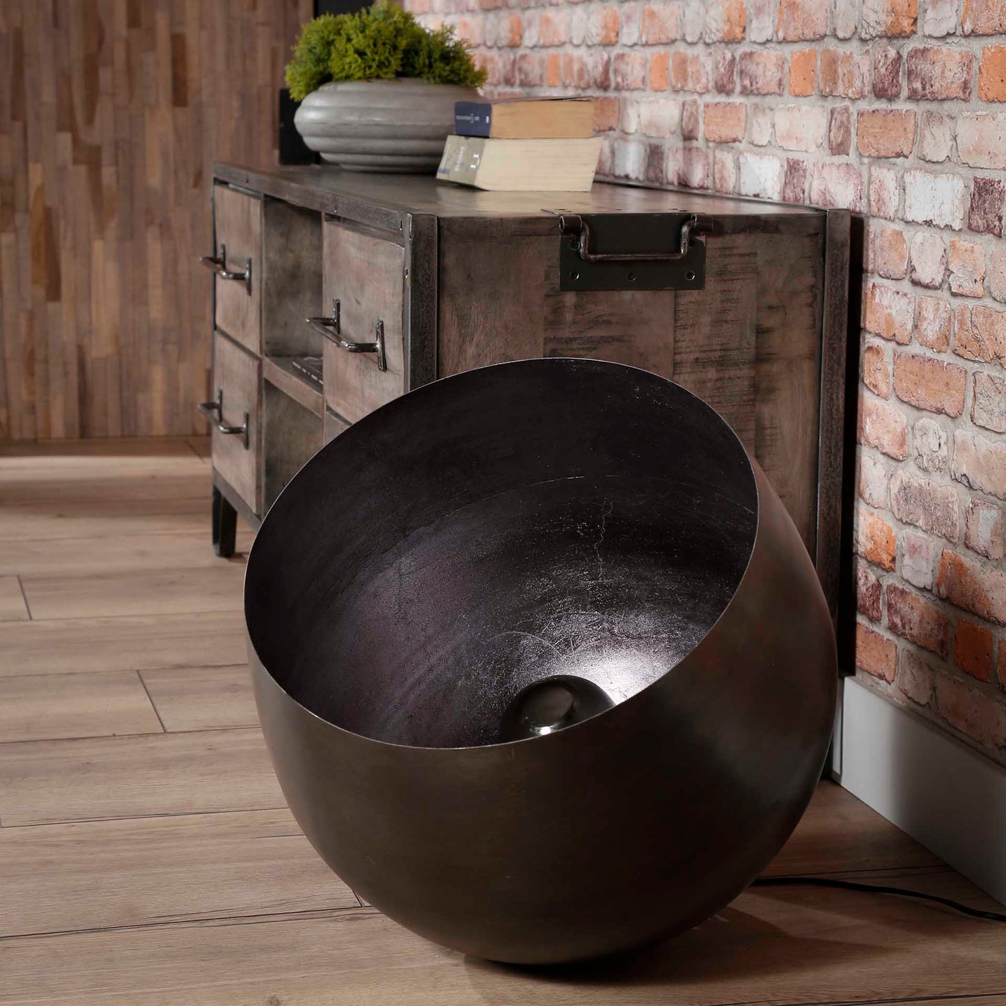 Tafellamp Ø50 basket XL / Zwart nikkel