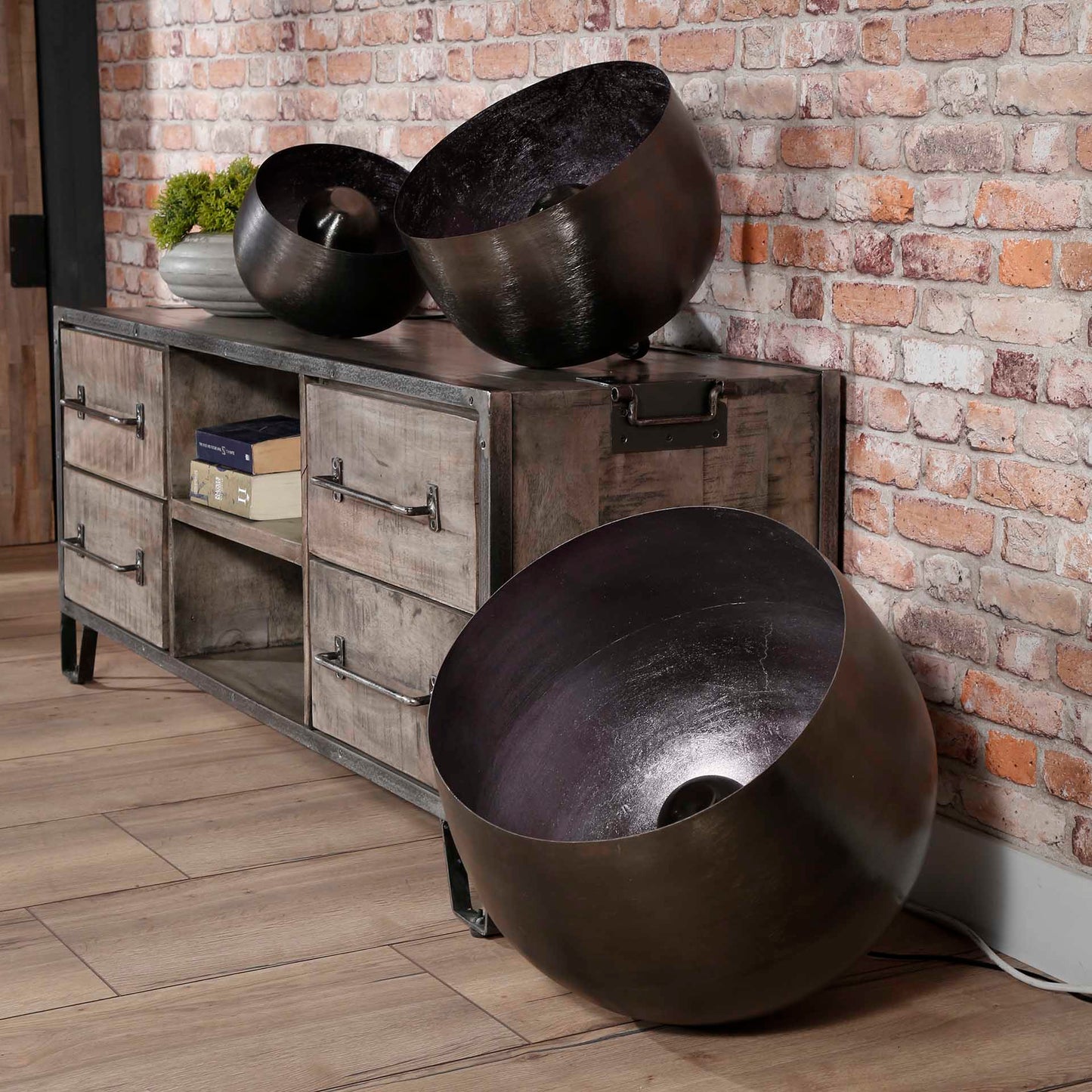 Tafellamp Ø50 basket XL / Zwart nikkel