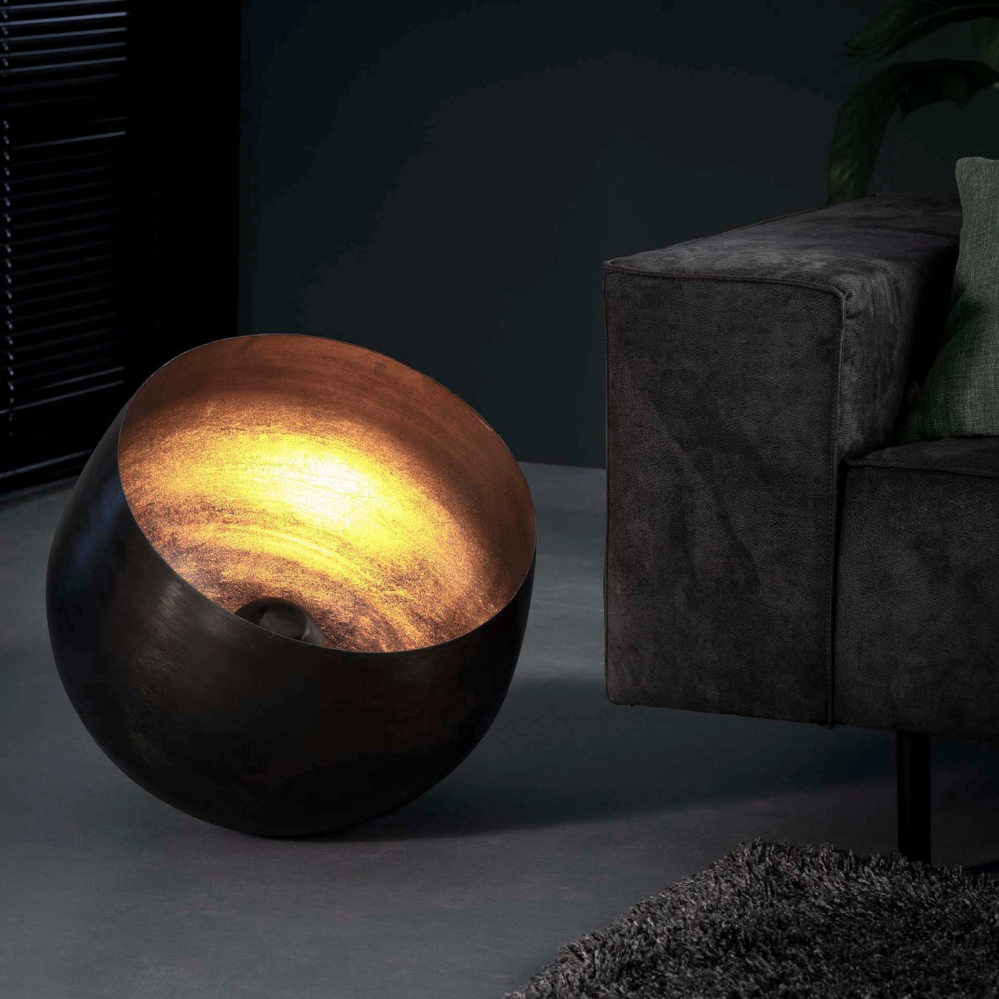 Tafellamp Ø50 basket XL / Zwart nikkel