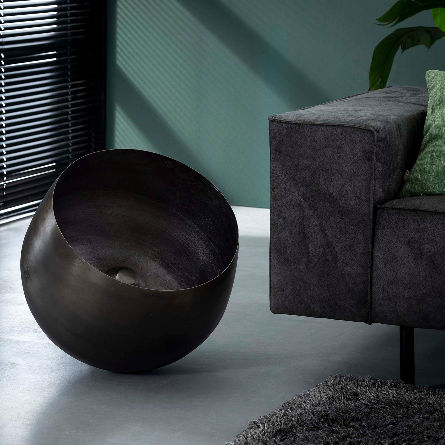 Tafellamp Ø50 basket XL / Zwart nikkel