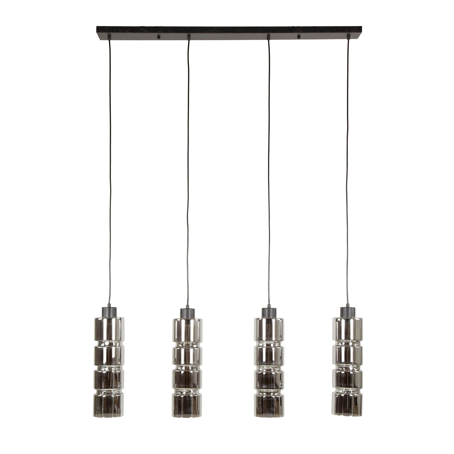 Hanglamp 4L cylinder glas / Artic zwart