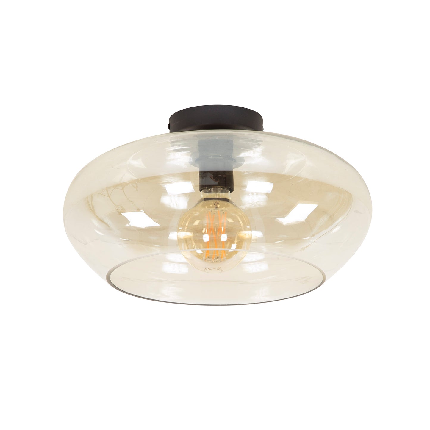 Plafondlamp elevate glass / Amber color glas