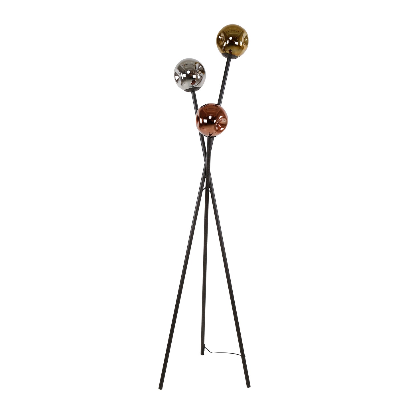 Vloerlamp 3L molecule mix glass / Artic zwart