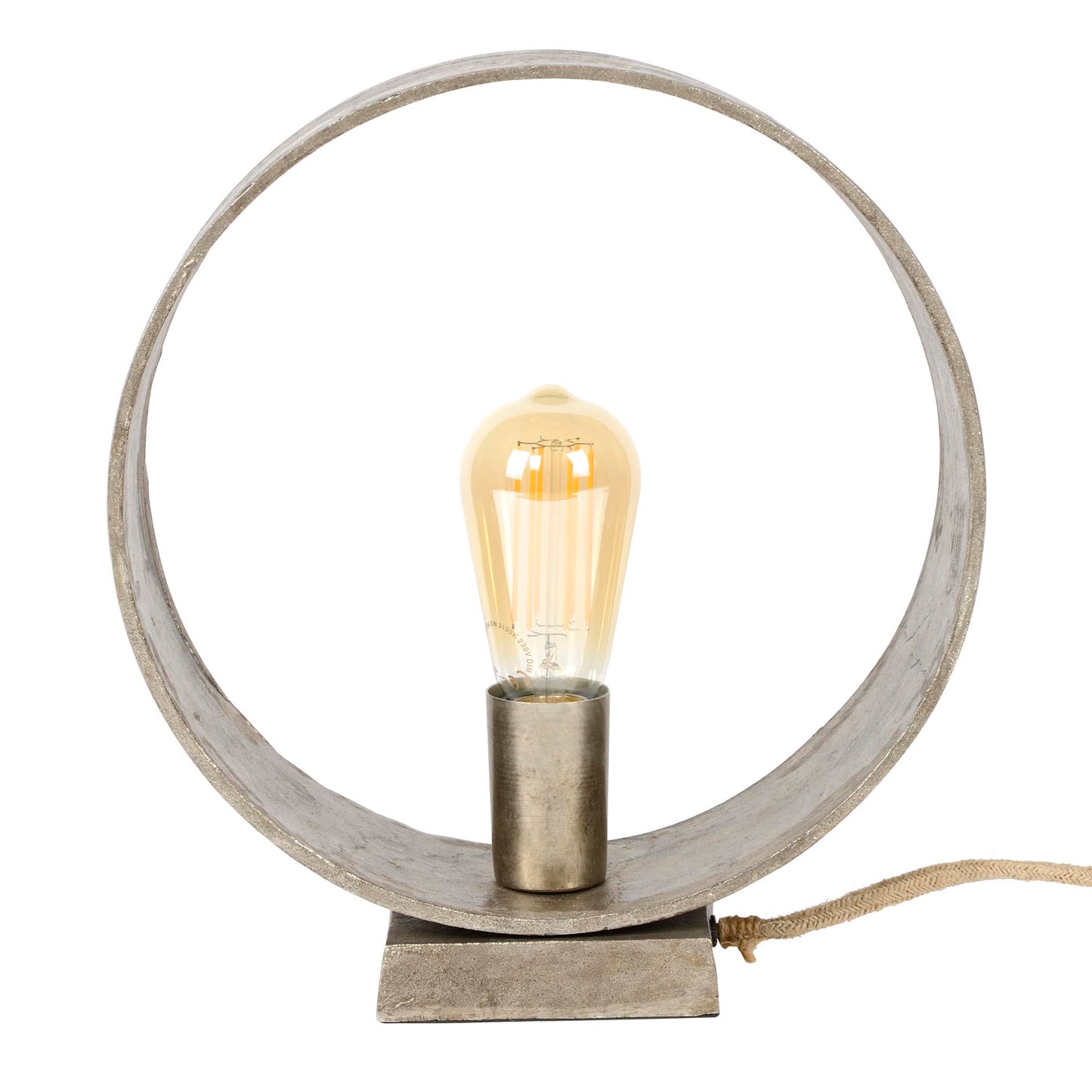 Tafellamp Loop / Antiek Nikkel