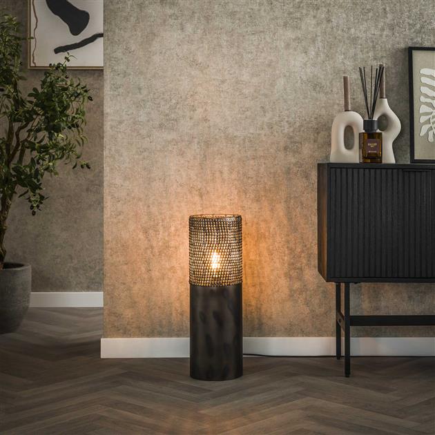 Vloerlamp Ø20 Cilinder - 20x20x60 cm - Zwart bruin