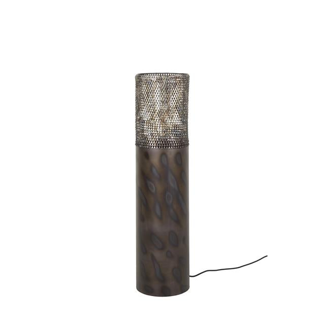 Vloerlamp Ø22,5 Cilinder - 22x22x90 cm - Zwart bruin