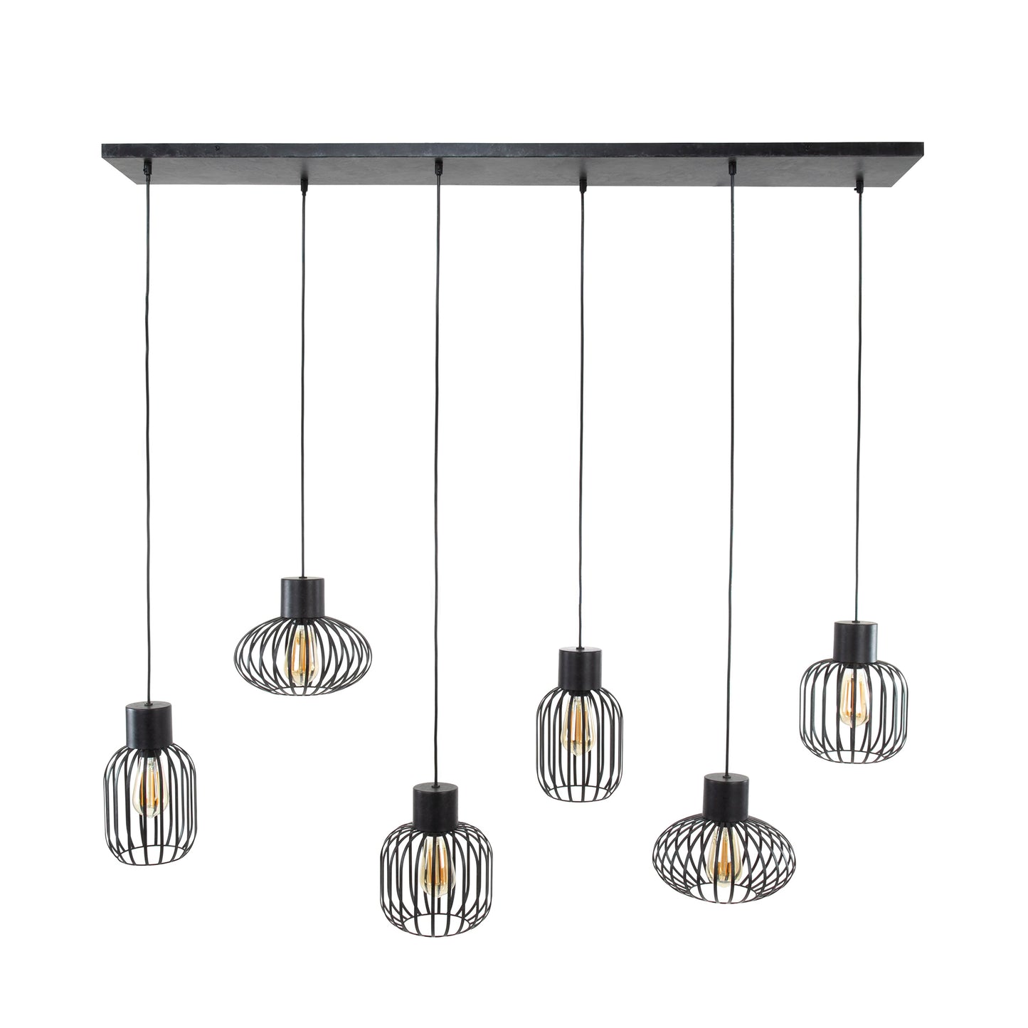 Hanglamp 3+3 mix metal / Charcoal
