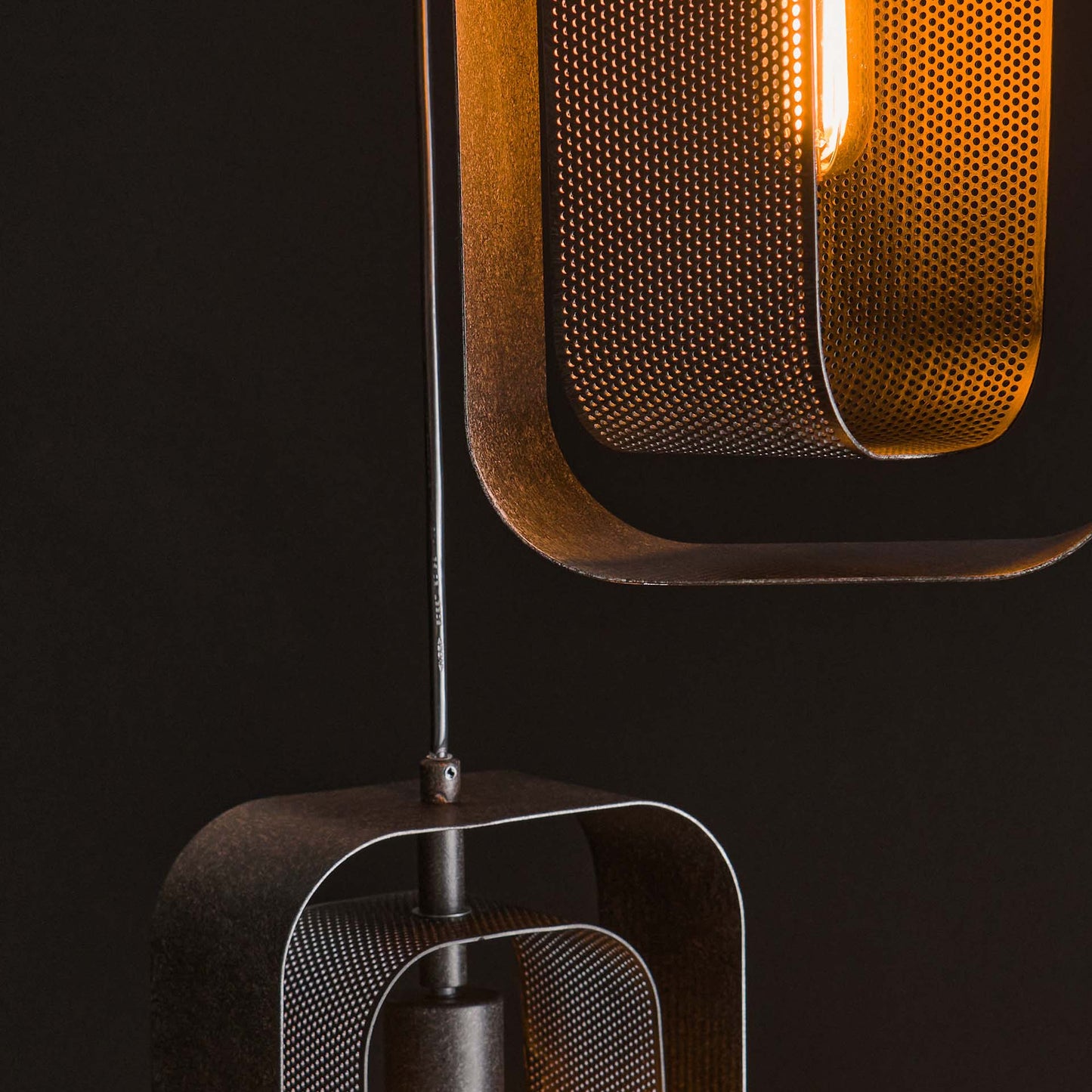 Hanglamp 3L mesh rotate / Artic zwart