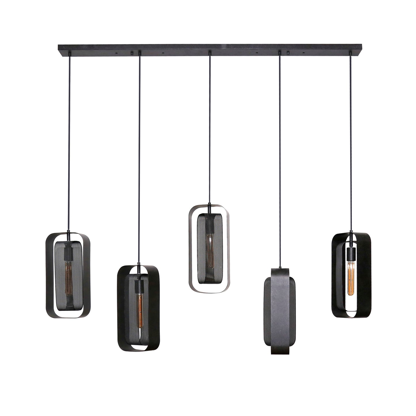 Hanglamp 5L mesh rotate / Artic zwart