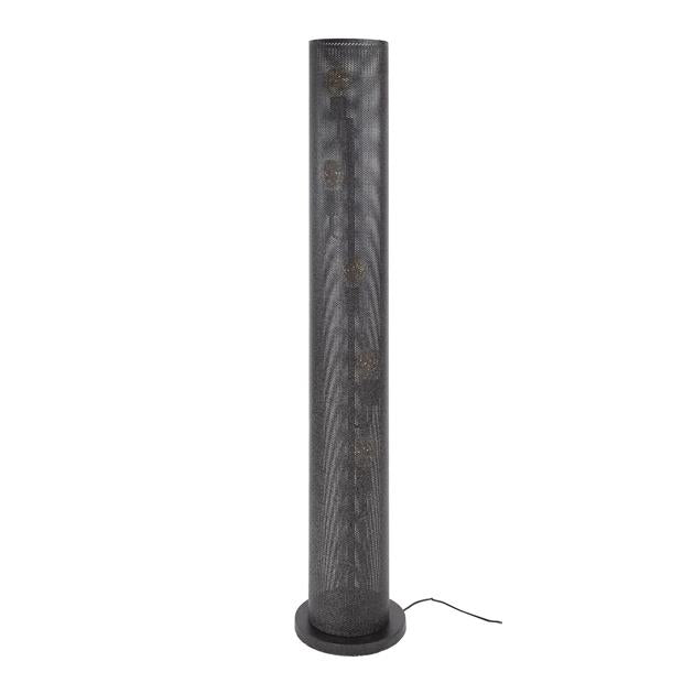Vloerlamp van 5 Lampen Koker Mesh - 28x28x149 cm - Artic zwart