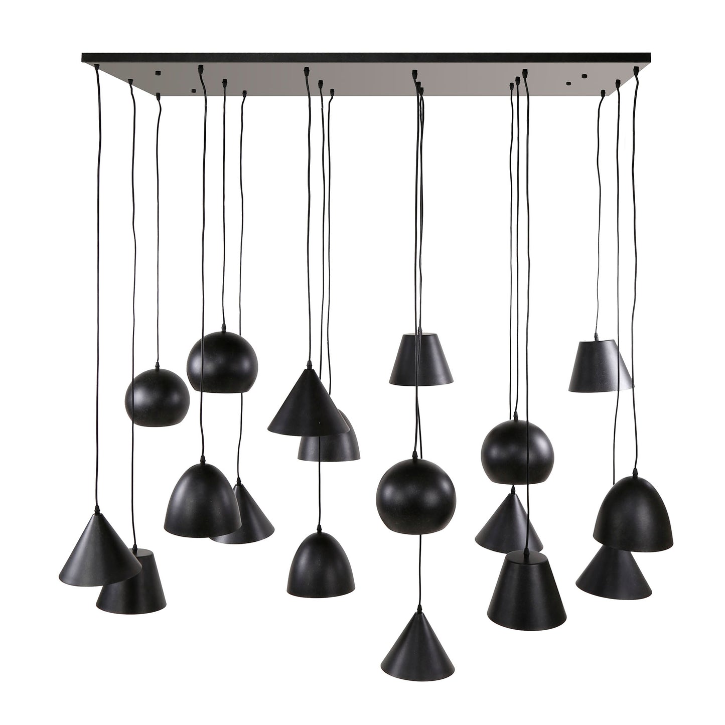 Hanglamp 18L XXL metalen kap / Artic zwart