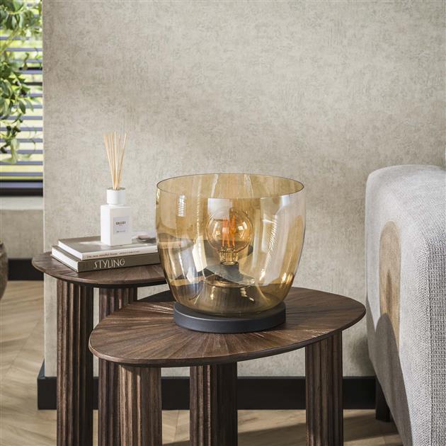 Vloerlamp UP L - 29x29x27 cm - Amber color glas