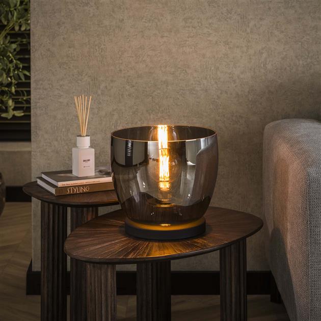 Vloerlamp UP L - 29x29x27 cm - Smoke grey glas