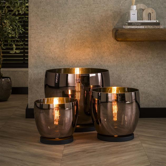 Vloerlamp UP XL Copper color glas - 33x33x32 cm