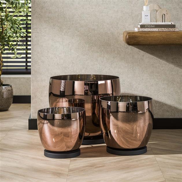 Vloerlamp UP XL Copper color glas - 33x33x32 cm