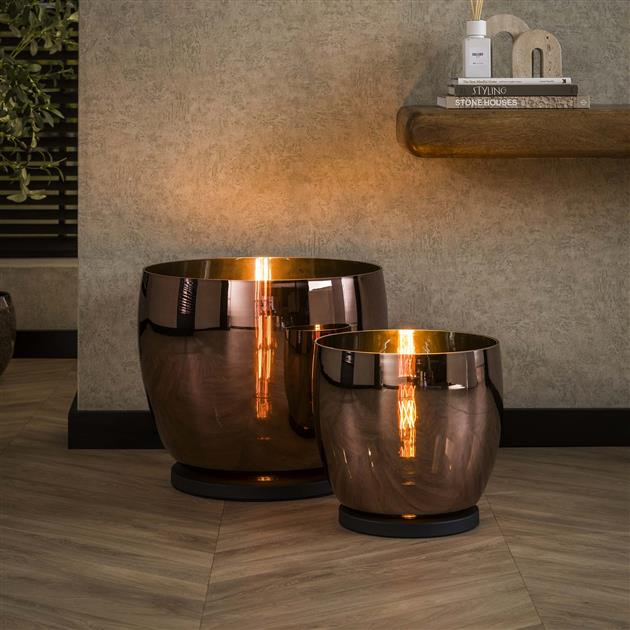 Vloerlamp UP XL Copper color glas - 33x33x32 cm