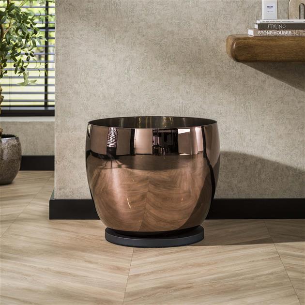 Vloerlamp UP XXL - 48x48x41 cm - Copper color glas