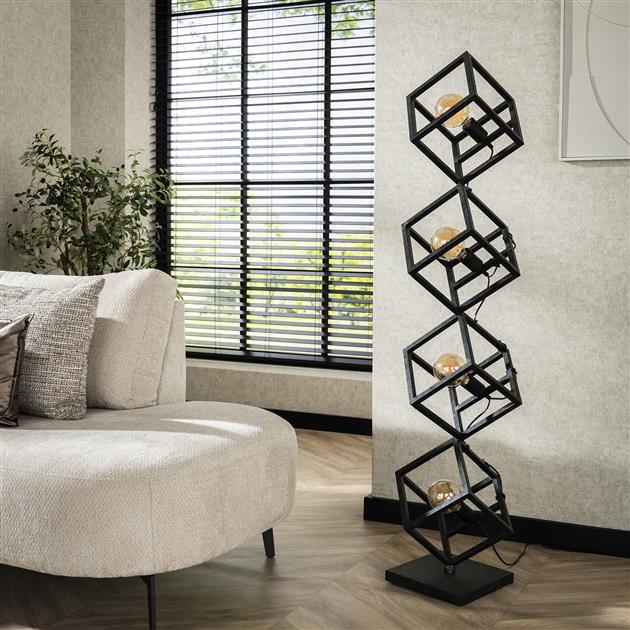 Vloerlamp 4L Kubus - 35x35x150 cm - Charcoal