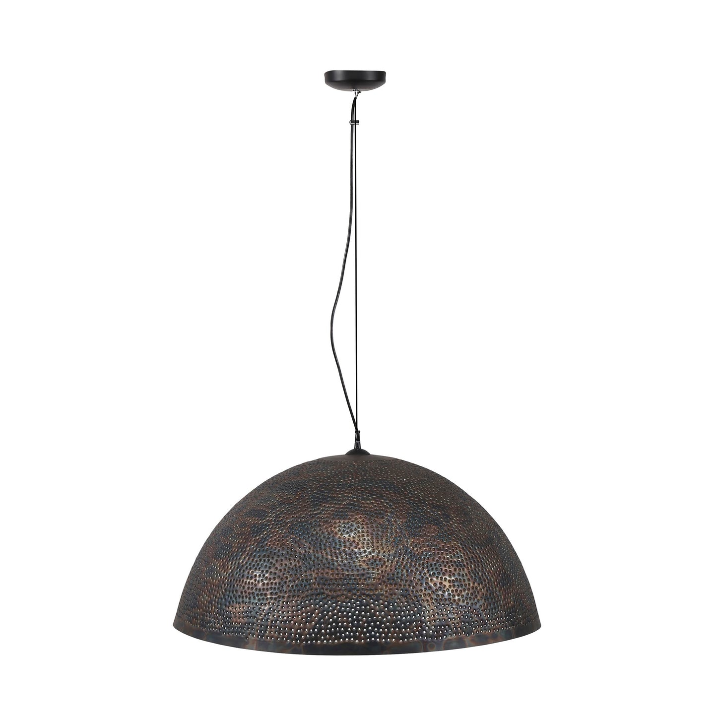 Hanglamp Ø70 punch / Zwart bruin