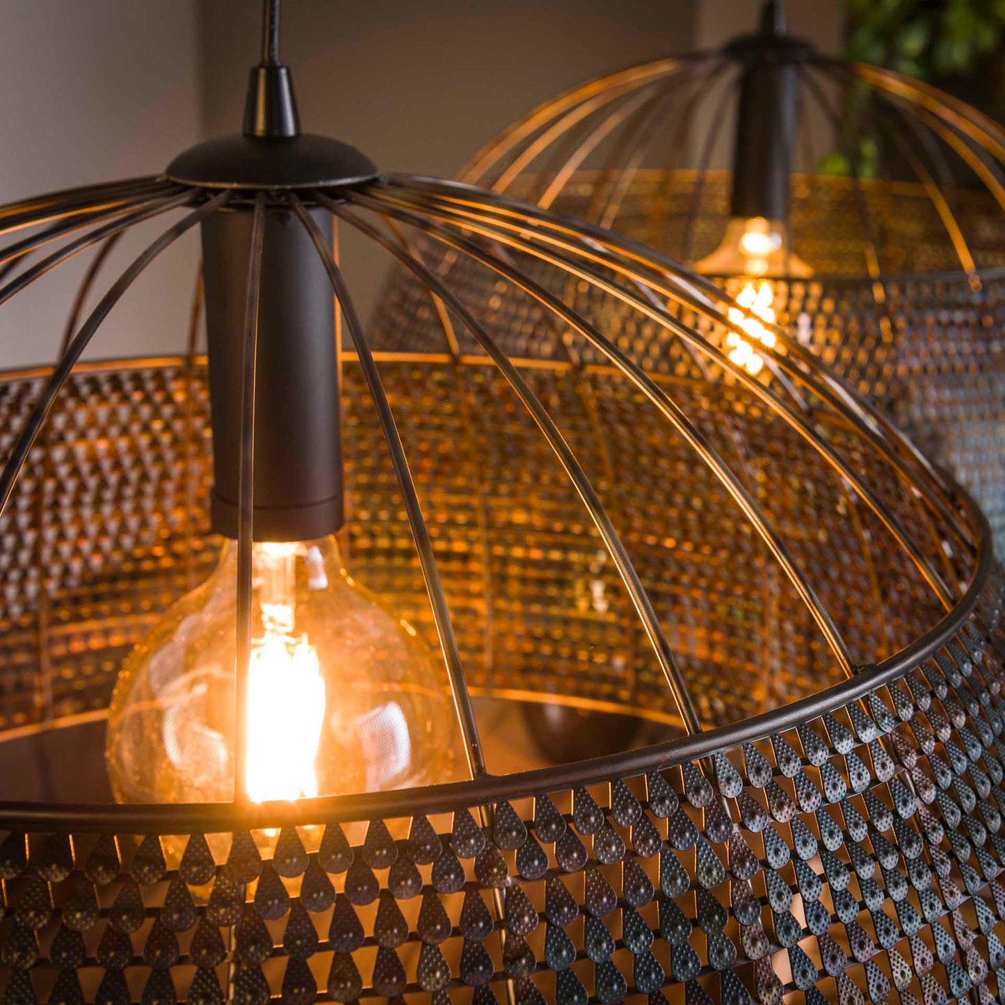 Hanglamp 2L armor Ø60 / Zwart bruin