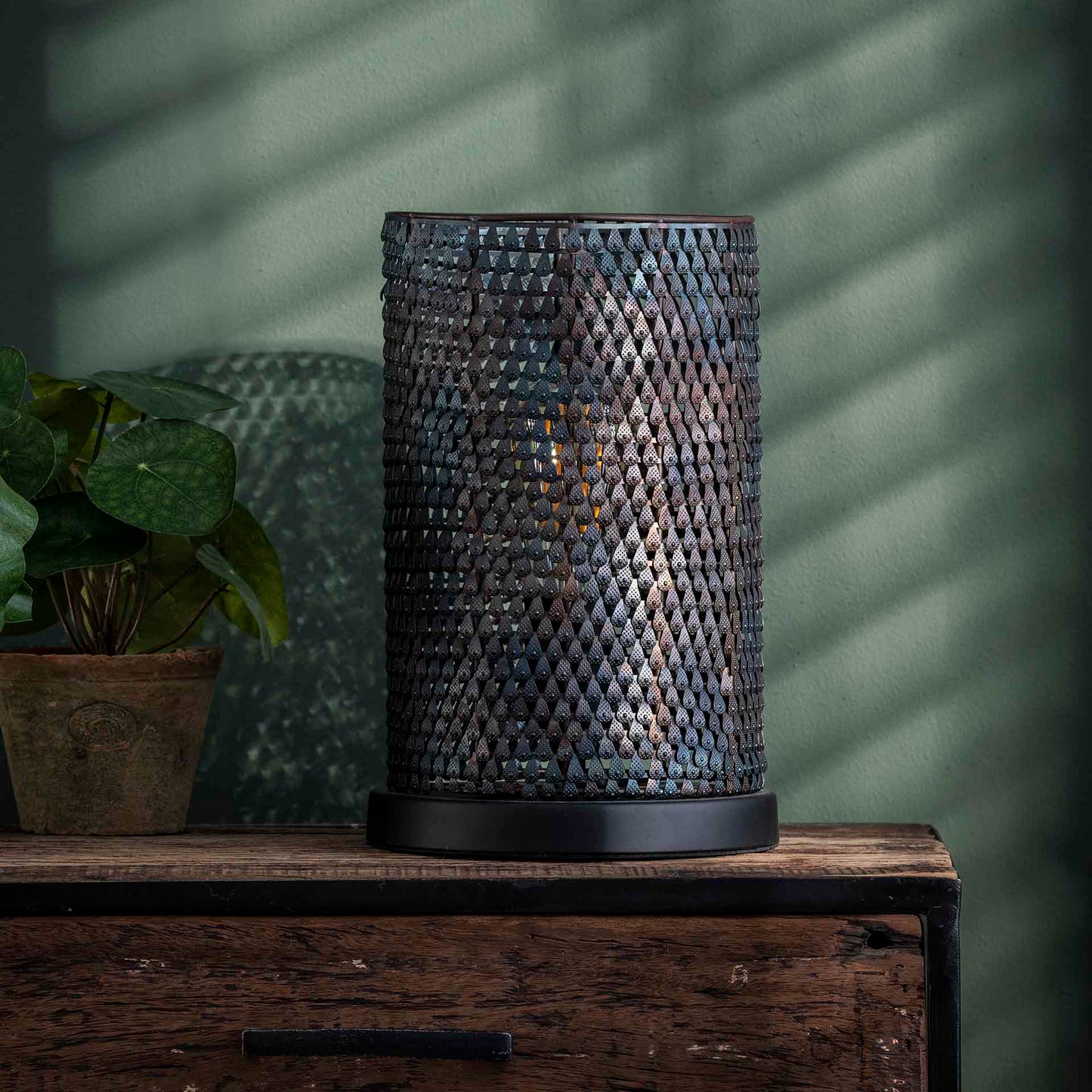 Tafellamp armor tube / Zwart bruin