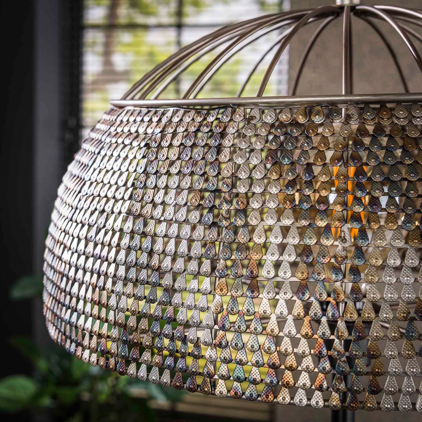 Vloerlamp Ø50 armor open / Zwart bruin