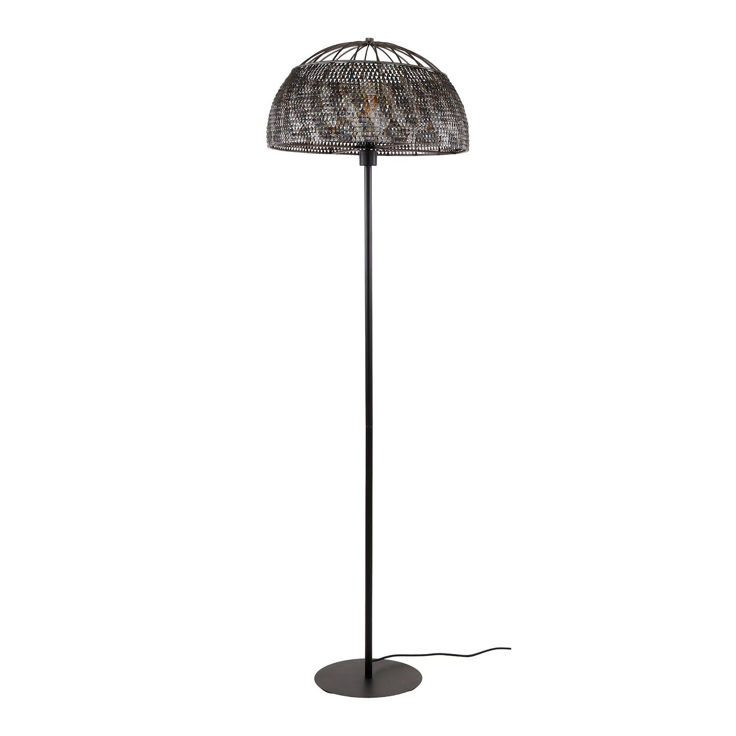 Vloerlamp Ø50 armor open / Zwart bruin