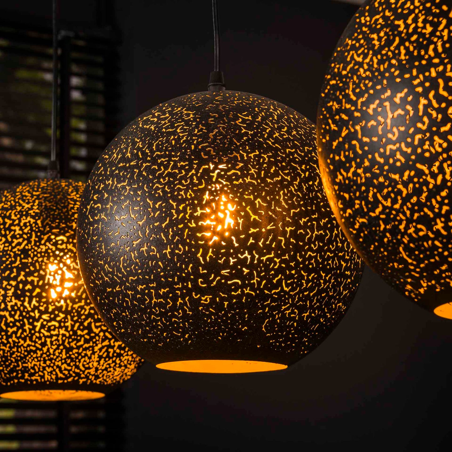 Hanglamp 4x Ø25 zip / Artic zwart
