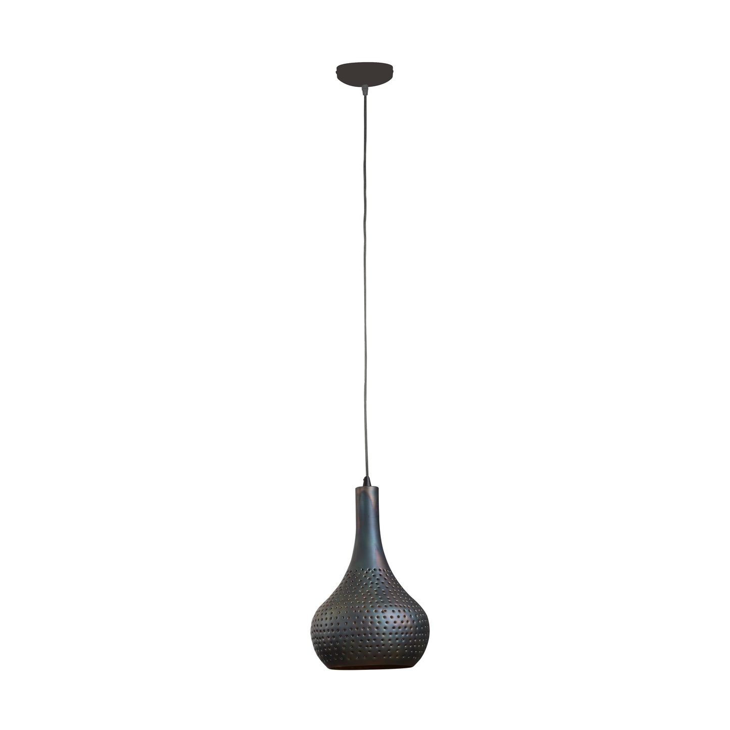 Hanglamp 1x industry concrete kegel/Zwart bruin