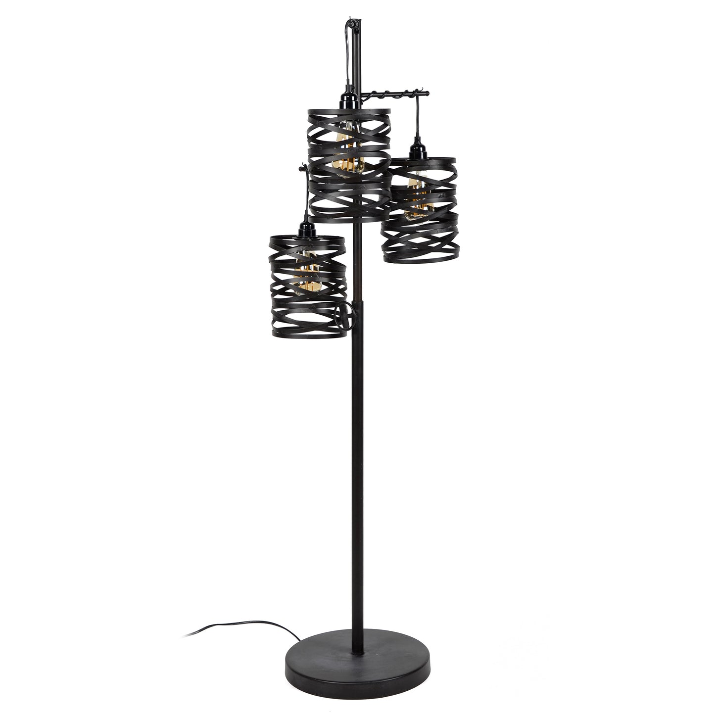 Vloerlamp 3L spindle / Slate grey