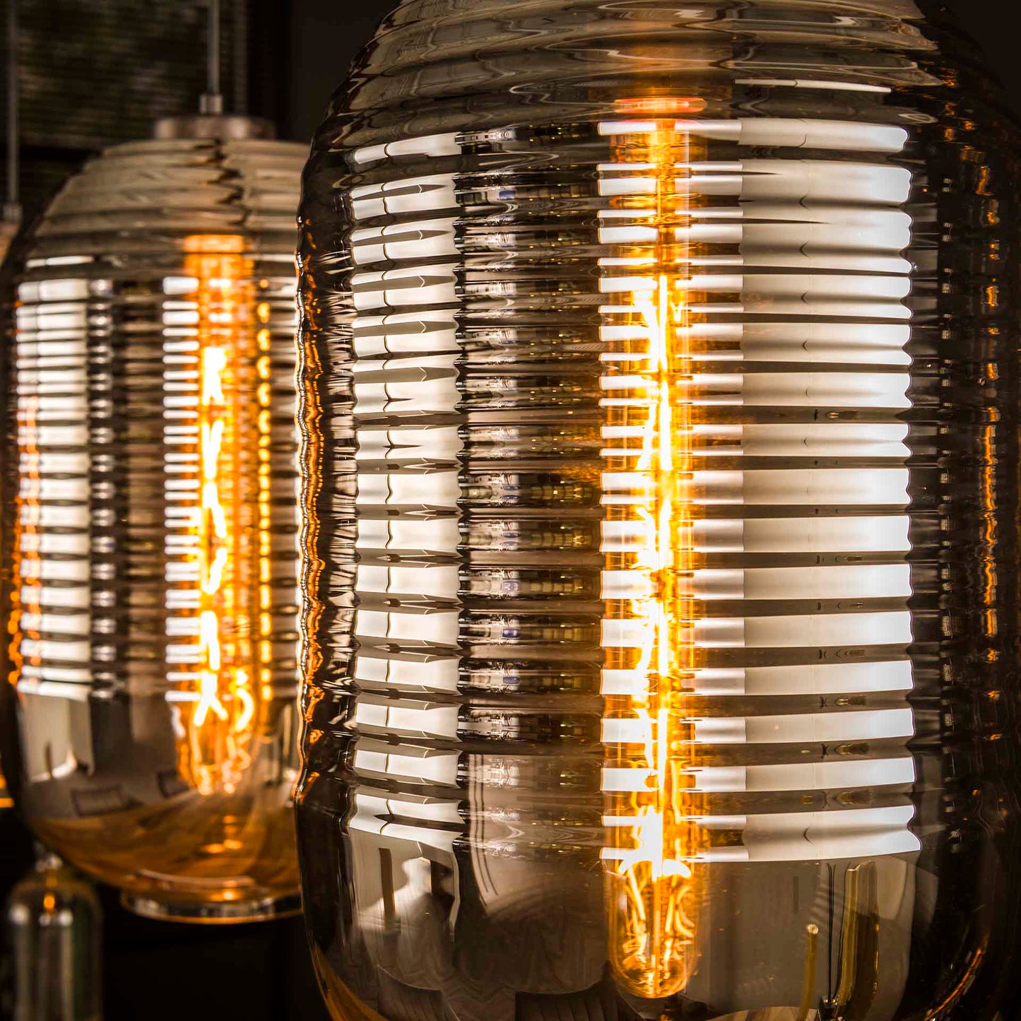 Hanglamp 3L tub chromed glass