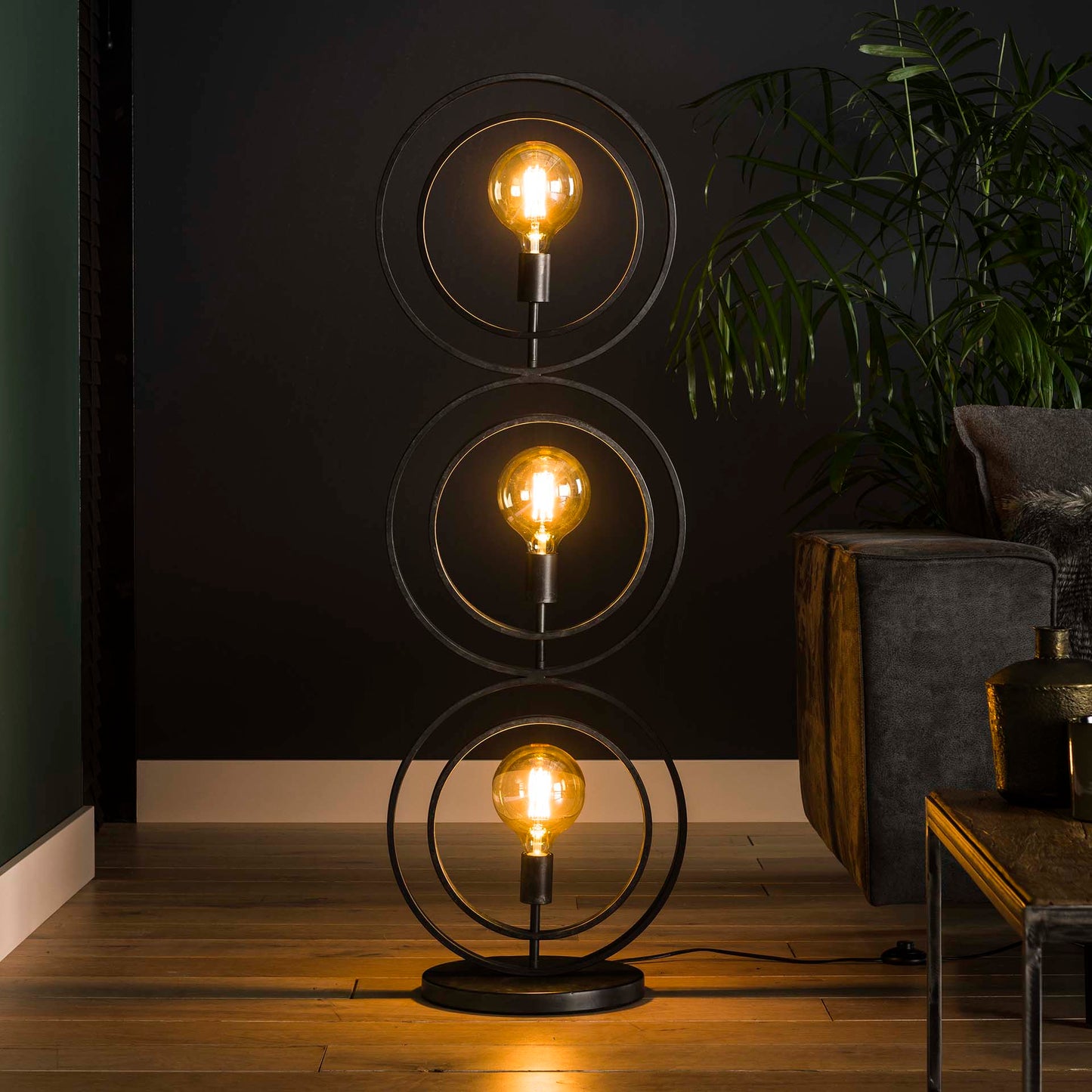 Vloerlamp 3L Turn around / Charcoal
