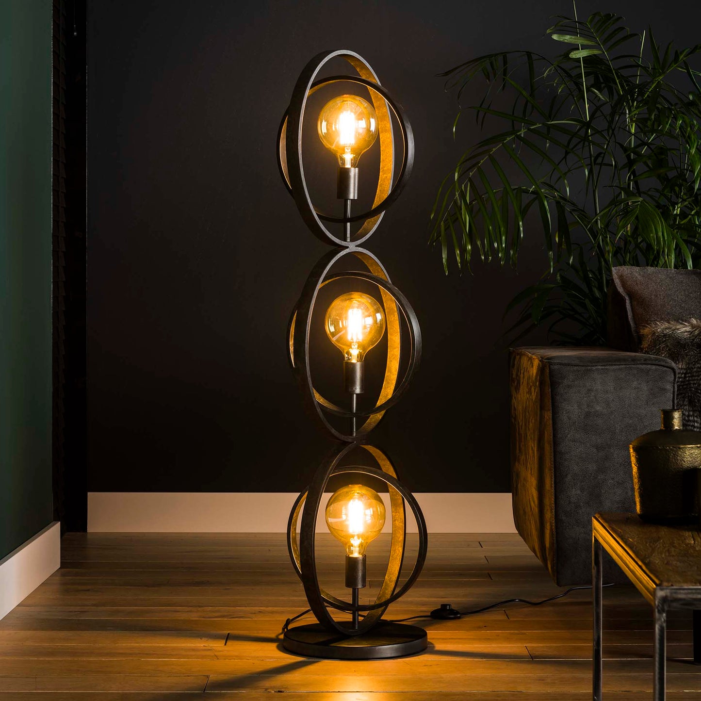 Vloerlamp 3L Turn around / Charcoal