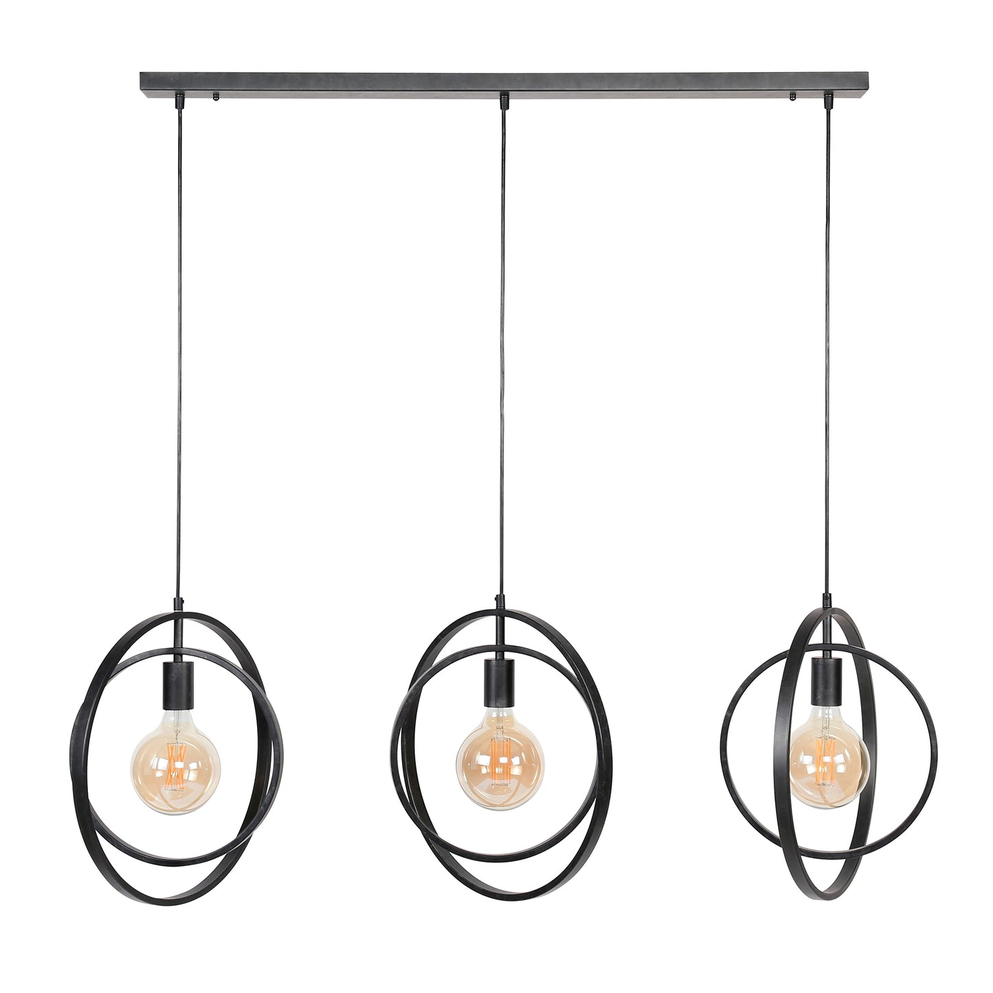 Hanglamp 3L Turn around / Charcoal
