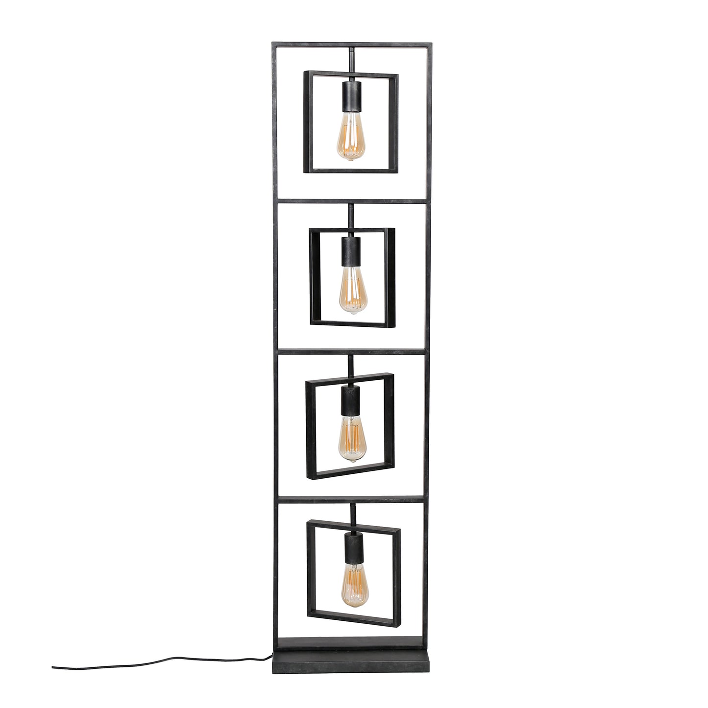 Vloerlamp 4L Turn square / Charcoal