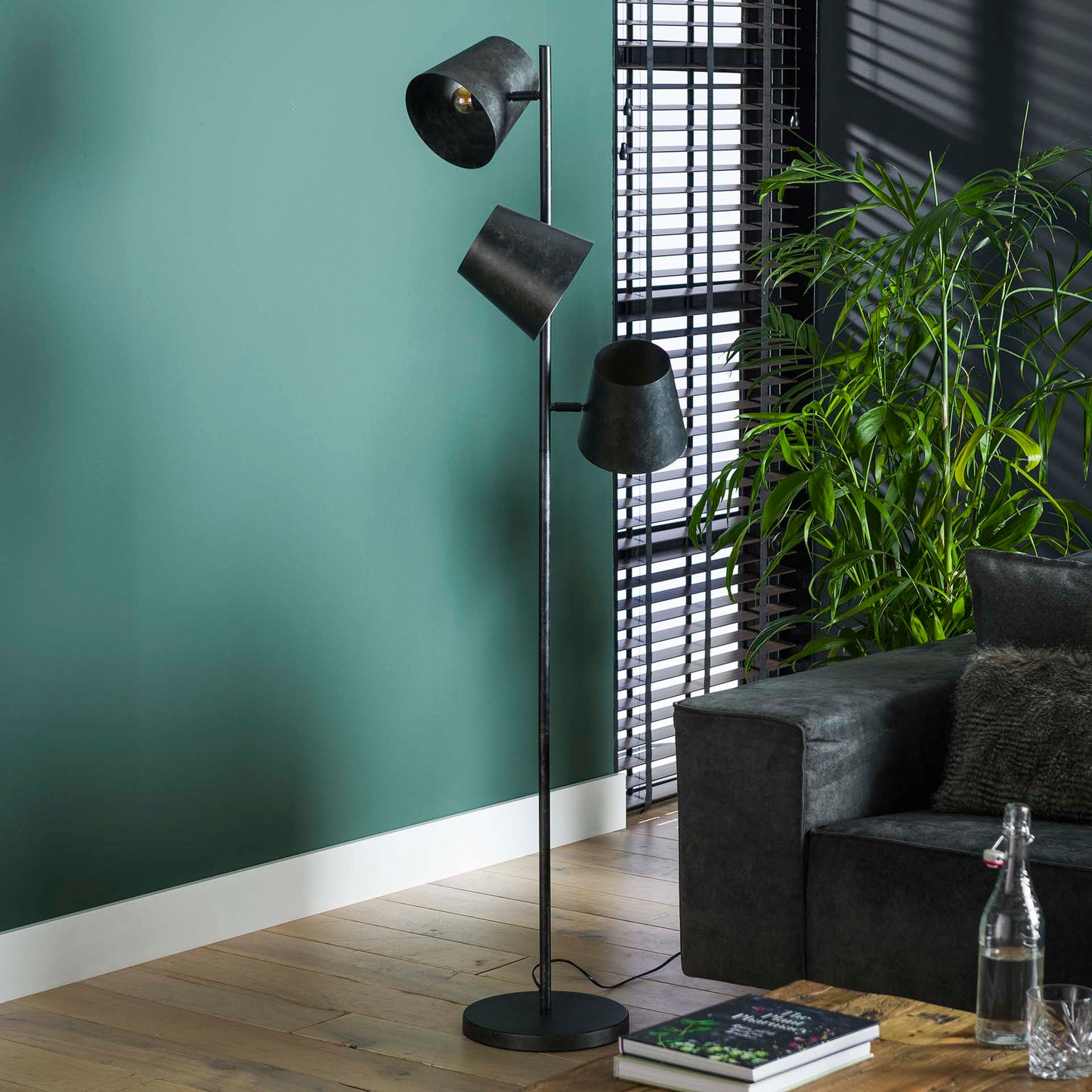 Vloerlamp 3x Ø18 Kinetic / Charcoal