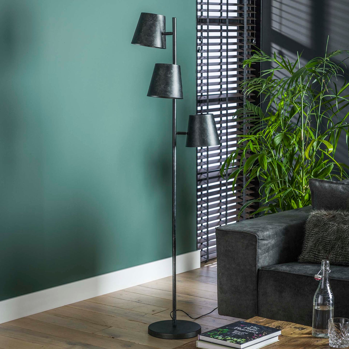 Vloerlamp 3x Ø18 Kinetic / Charcoal