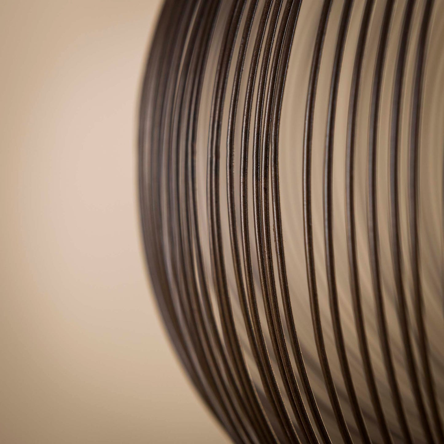 Hanglamp Ø70 copper twist / Zwart nikkel