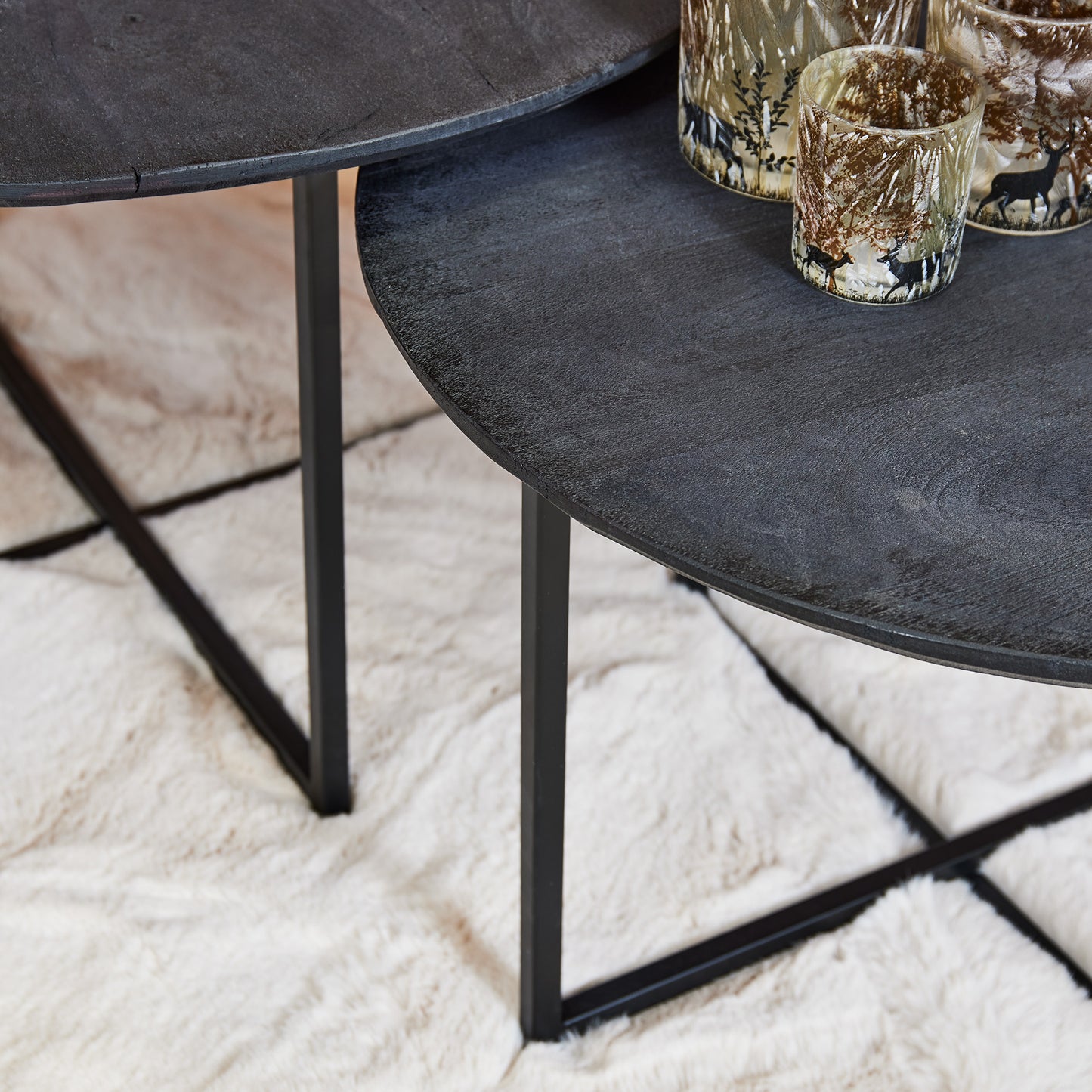 Salontafel Arlington Black | 70 cm | Set van 2