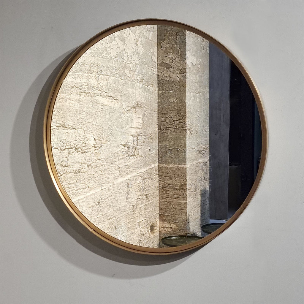 Antique Brass Mirror 87
